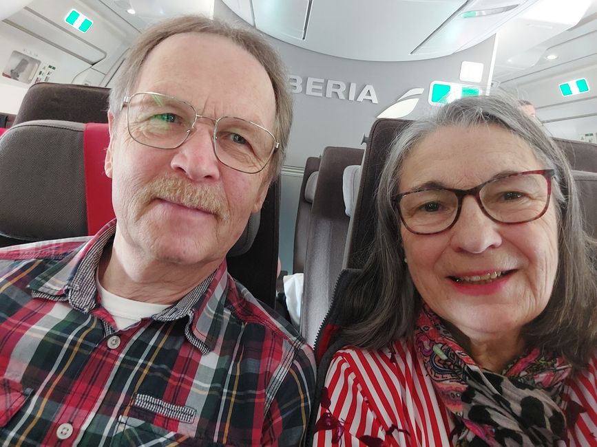 Im Flieger nach Santiago de Chile
