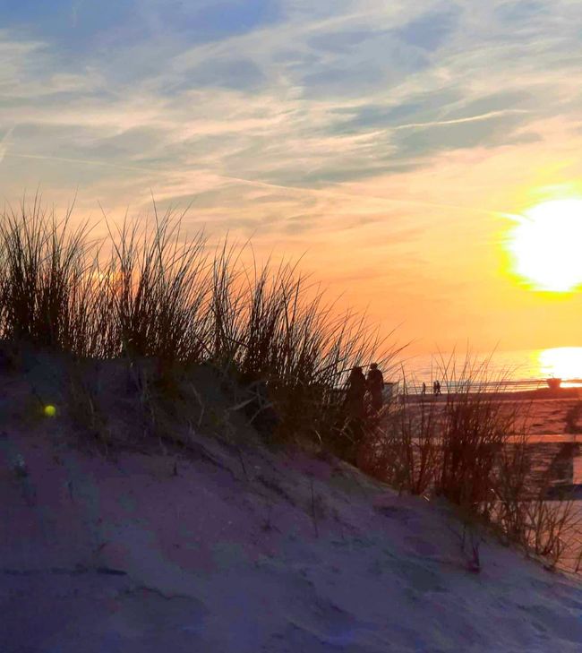 Coucher de soleil sur la plage