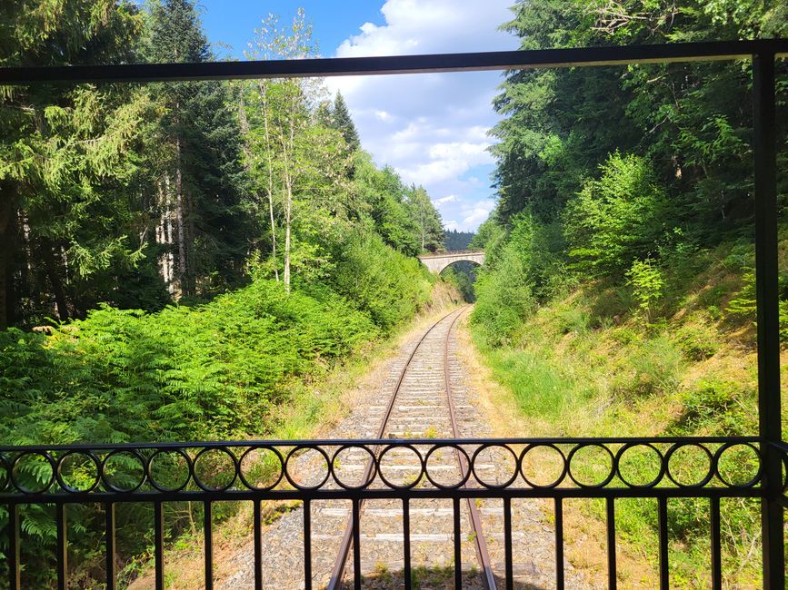 Blick aus dem offenen Waggon