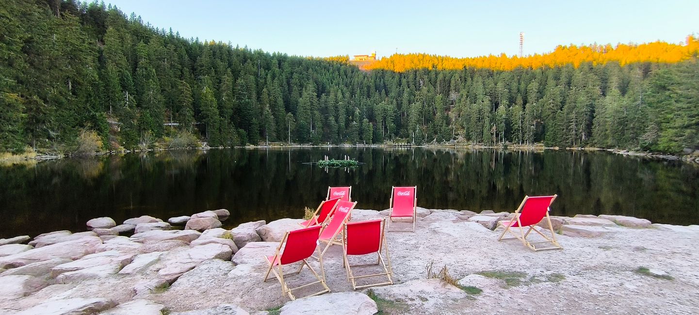 Mummelsee: Sonnenuntergang über den Wolken