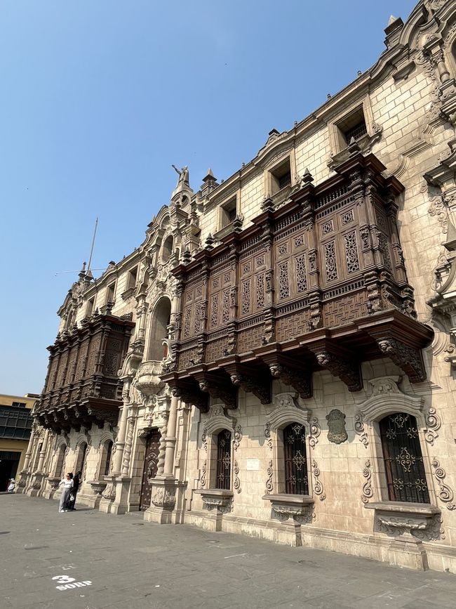 The magnificent wooden balconies in the Centro Historico