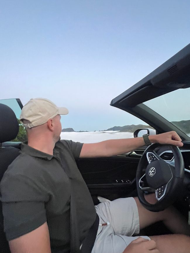Cabrio view over the clouds