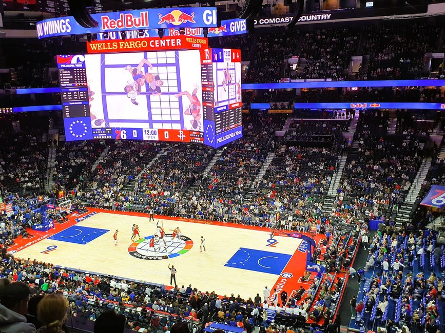 Basketballspiel der Philadelphia 76ers