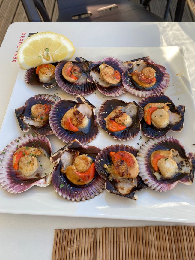 Delicious scallops - Zamburinas in Spanish