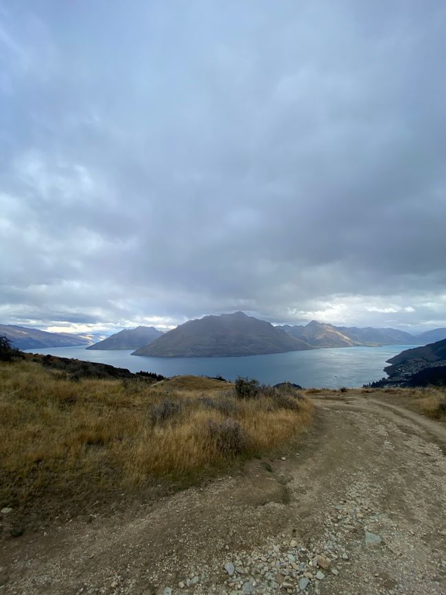 View of Lake Wakatipu - rain is coming!
