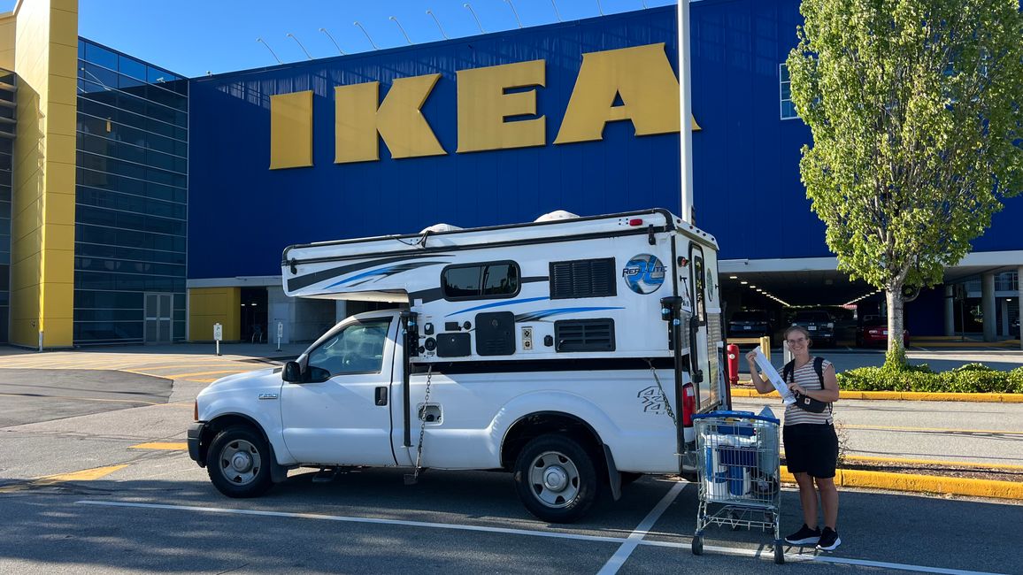 First stop at IKEA with our camper