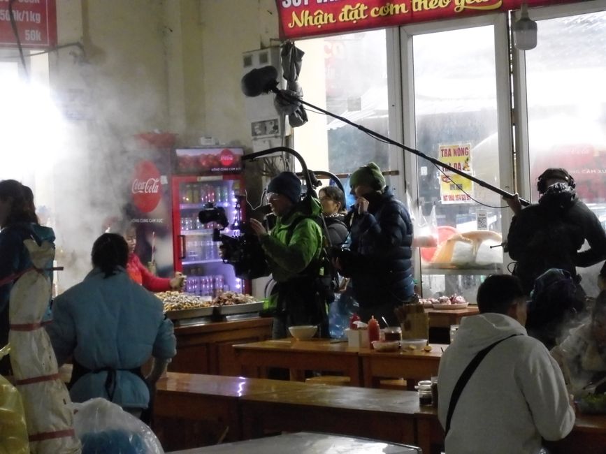 In der Markthalle wird gefilmt