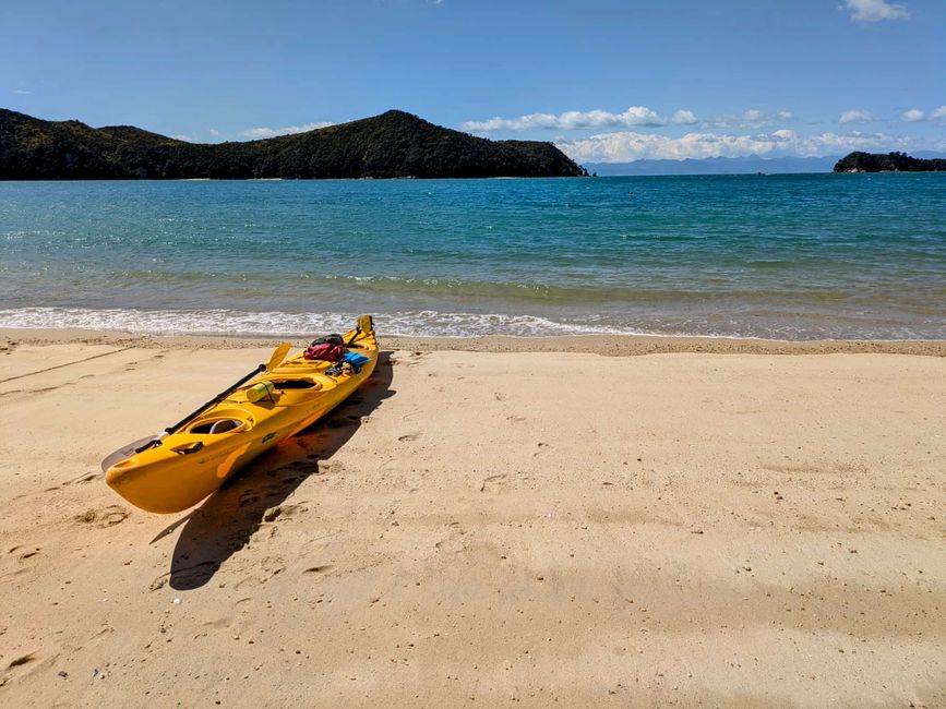 Mit dem Kajak raus auf die Sandy Bay im Abel Tasman-NP