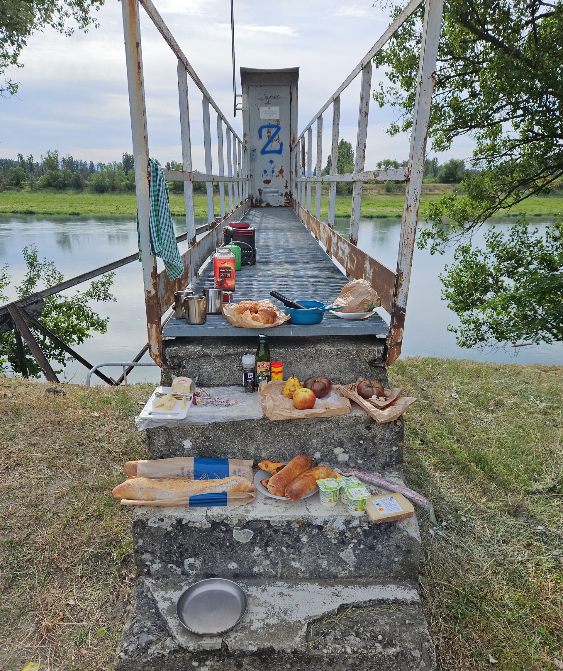 Desayuno en la orilla del Ródano