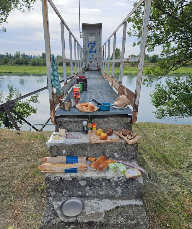 Desayuno en la orilla del Ródano