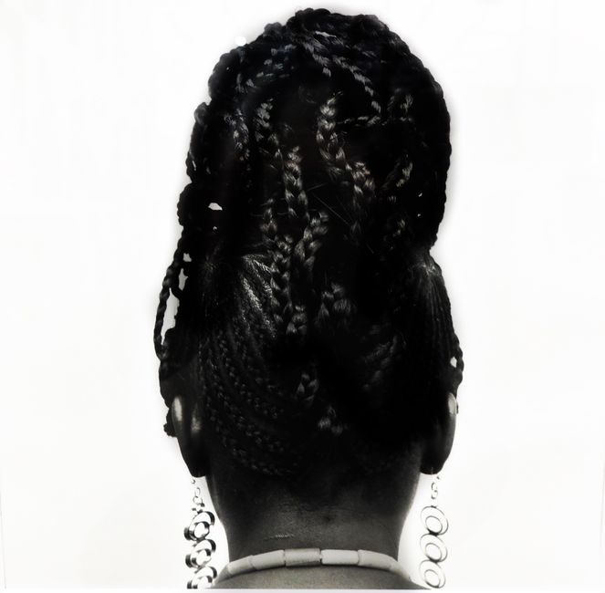 Tunga, artiste brésilien, jumeaux avec leurs cheveux en profonde connexion