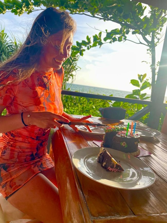 Julia with birthday cake 