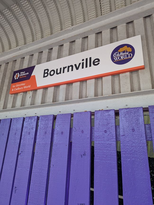 Die Cadbury world- wenn es schon am Bahnhof nach Schokolade riecht