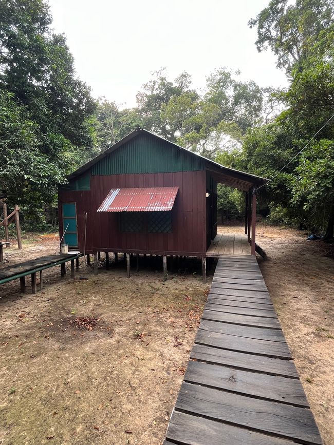 Sleeping hut in camp