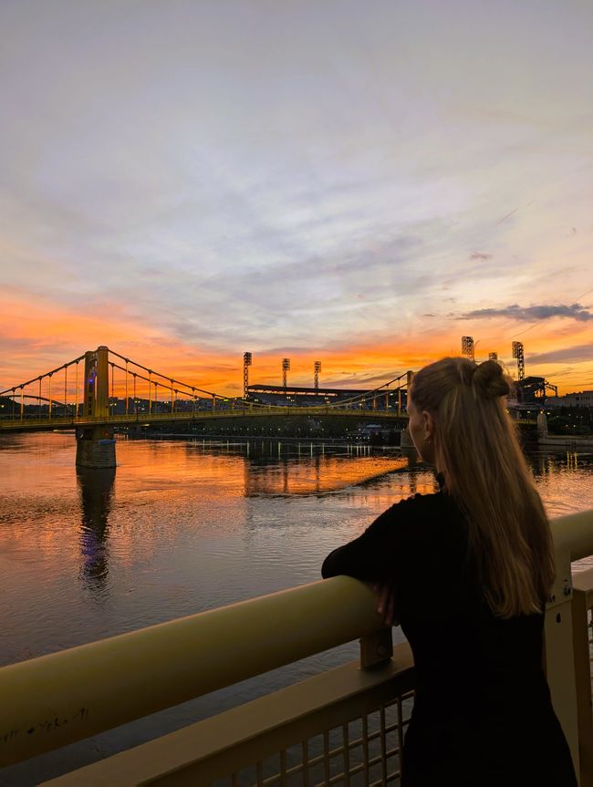 Sonnenuntergang am Allegheny River