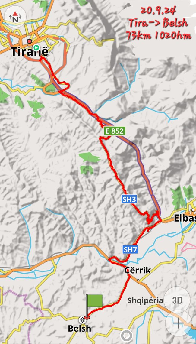 20.9.24 wieder in die Berge, südlich von Tirana 