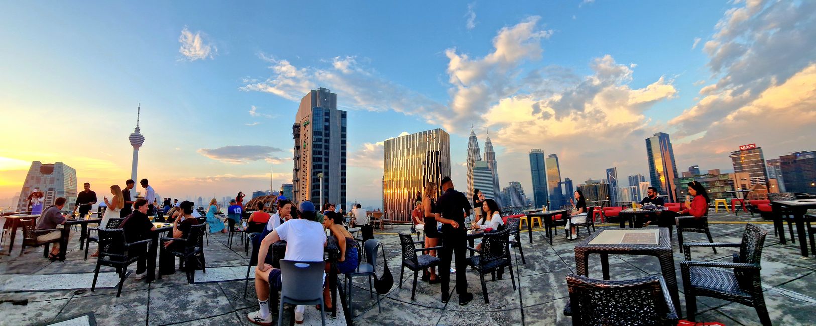 Helipad bar. Former helicopter landing pad
