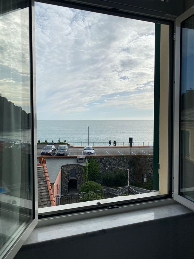 The sea from the hotel room