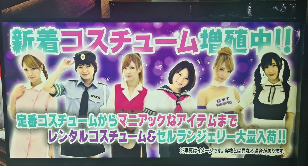 If you don't like the maid look, you can also spend time with a nurse, a policewoman or a schoolgirl in a maid café.