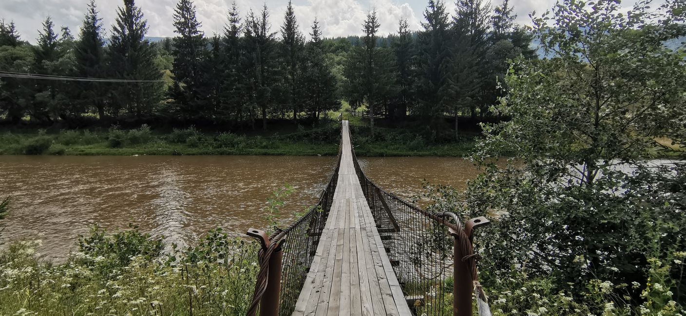 Hängebrücke am Bistrita 
