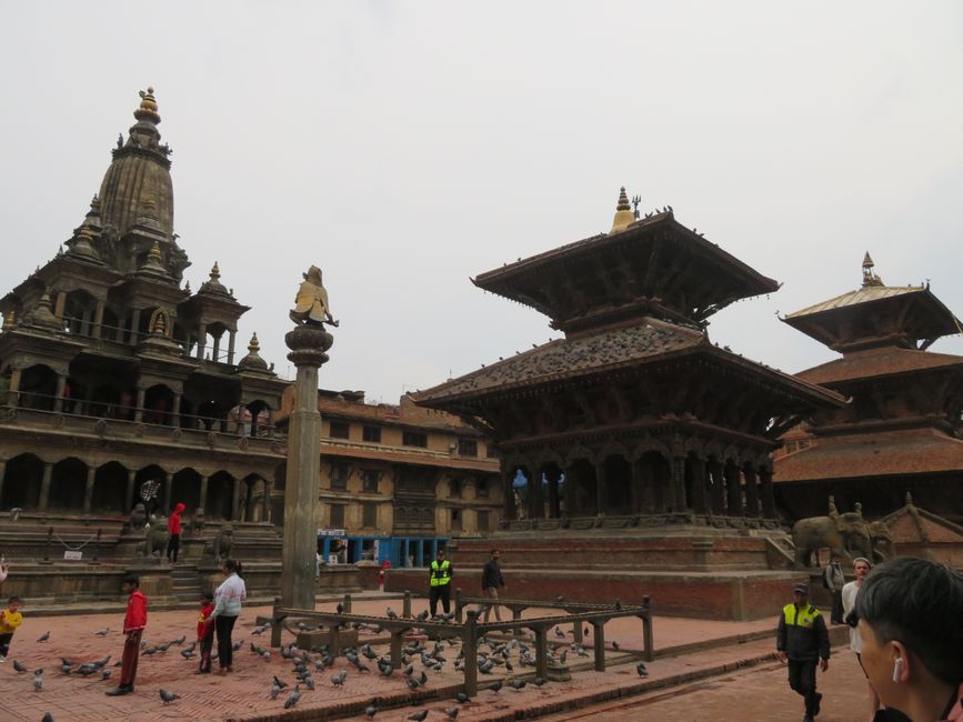 View over the Durbar Square in Patan.