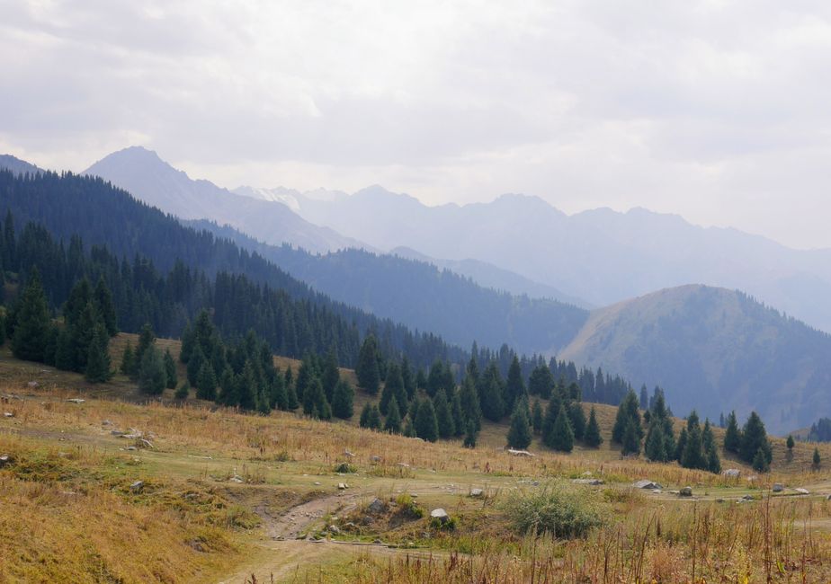 Attraversamento del Passo nel massiccio del Ile-Alatau
