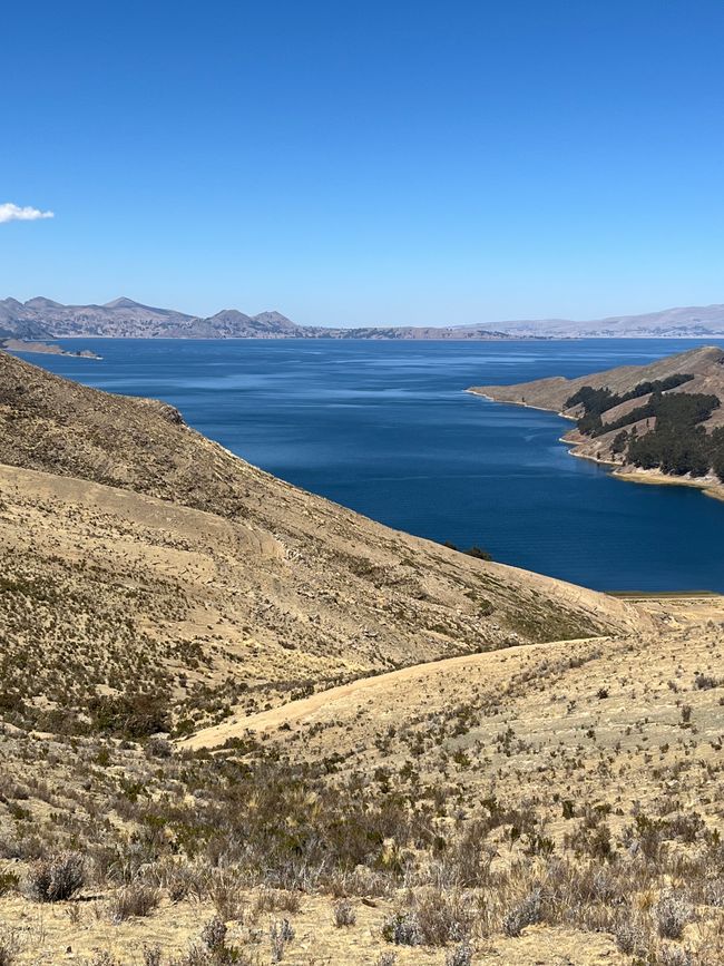 Vista sul lago Titicaca