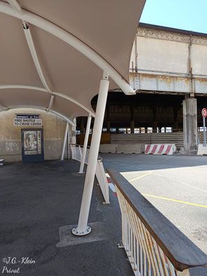 Bushaltestelle Hafenshuttle für die Rückfahrt 