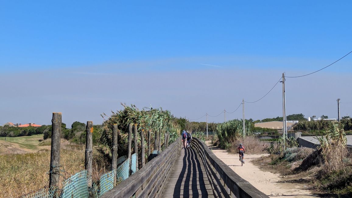 Second stage on the Camino Portugues da Costa from Povoa Varzim to Apulia Praia