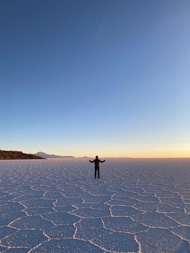 Sonnenaufgang auf dem Salar de Uyuni