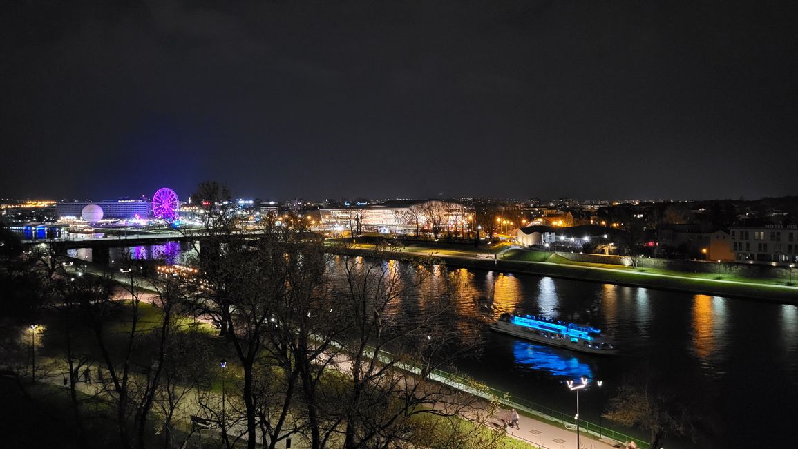 Vue sur Cracovie le soir