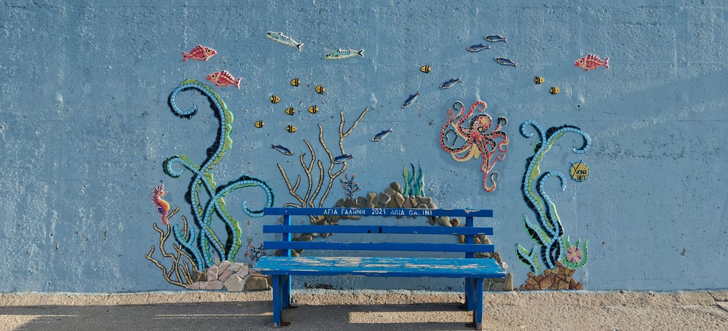 Kaimauerbilder Hafen Agia Galini