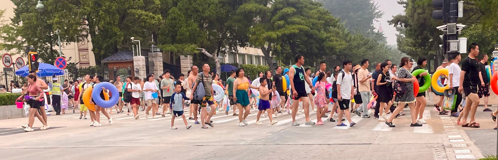 Heavy Beach Traffic during Rush Hour