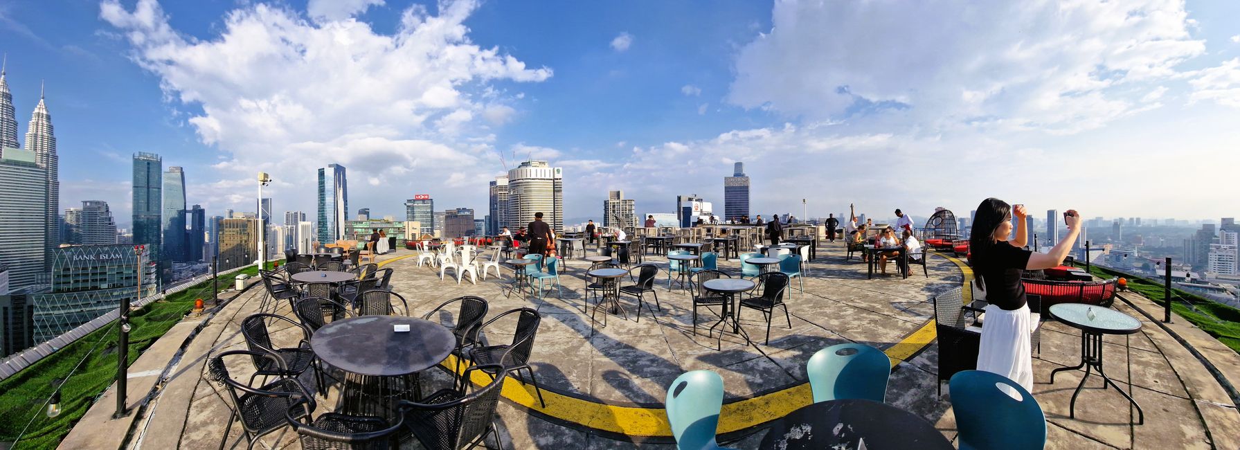 Helipad bar. Former helicopter landing pad