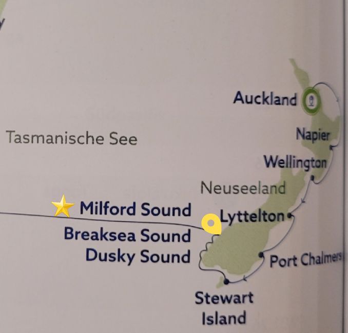 Tag 87 von 175: Kreuzfahrt rund um die Welt - Kreuzen im Milford Sound/Neuseeland