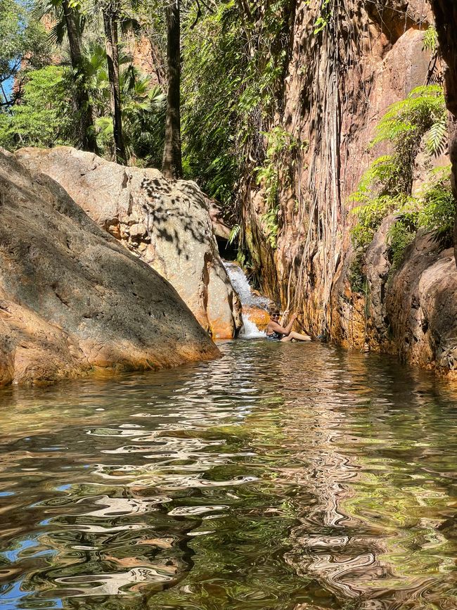 Baignade dans le Halfway Pool