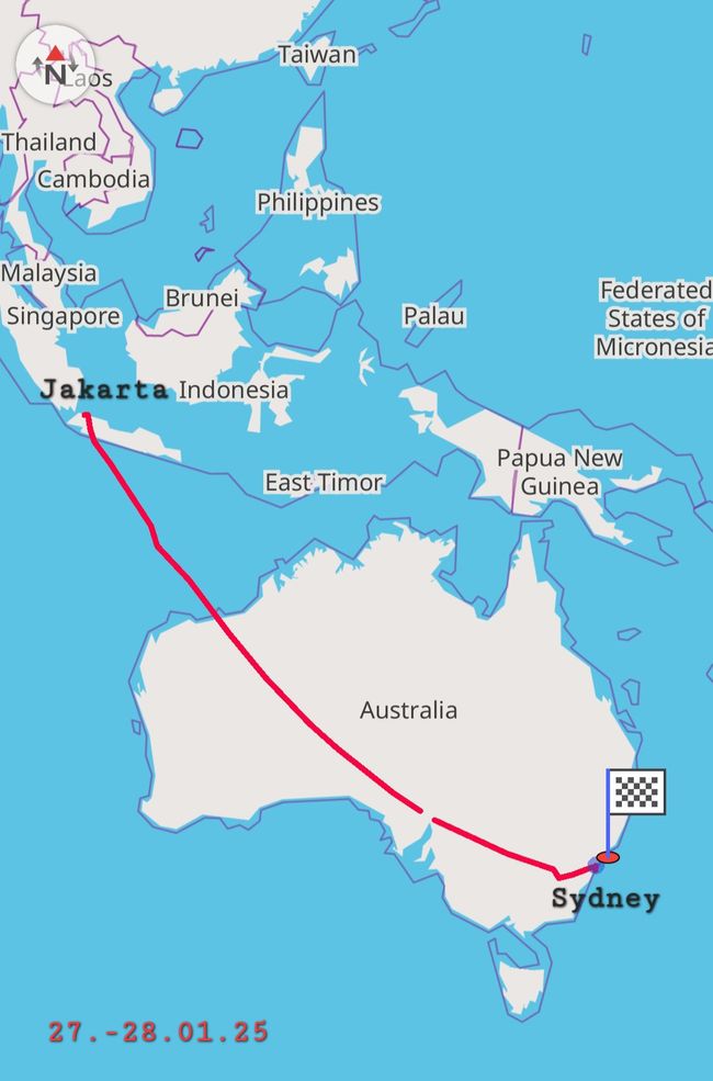 28.1.25 Arrivée le matin à Sydney