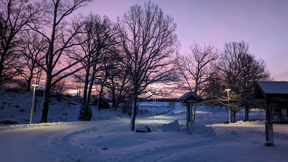 Sonnenaufgang in Mjölby