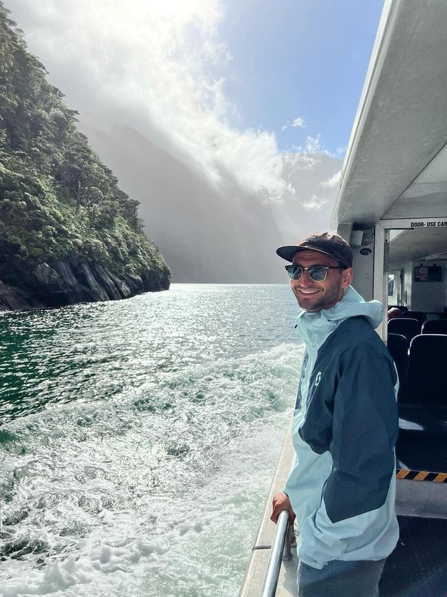 Boat trip through Milford Sound