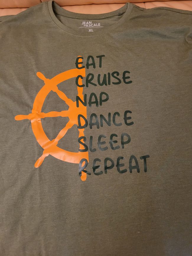 Lema para el viaje en la camiseta