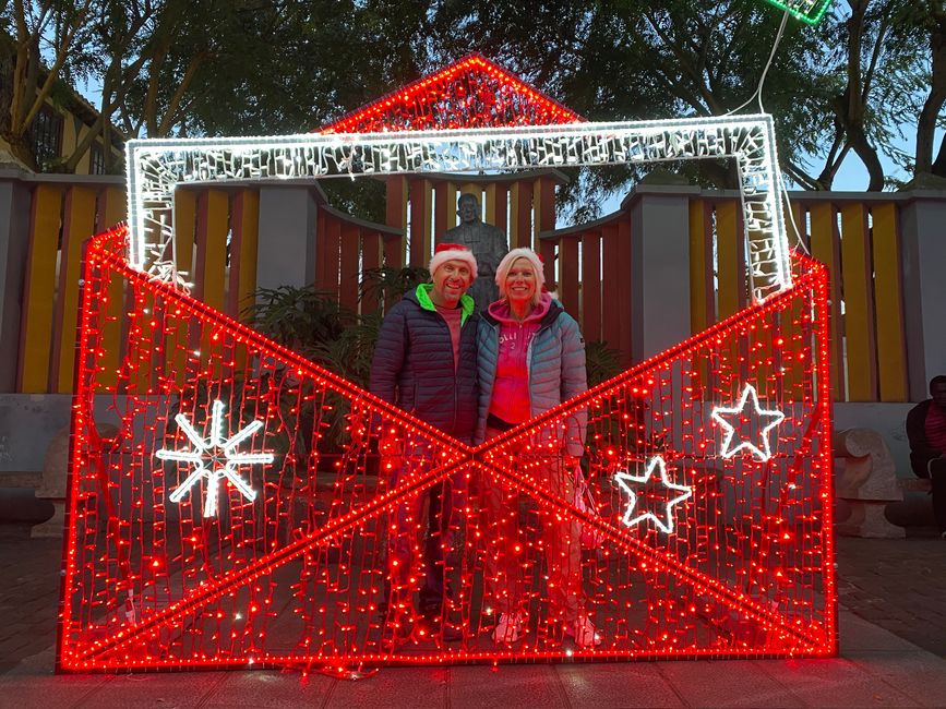 Weihnachtspostkarte aus La Laguna, Teneriffa
