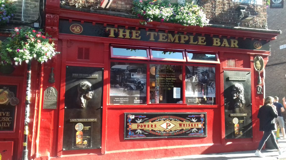 The Temple Bar pub is famous in Ireland 