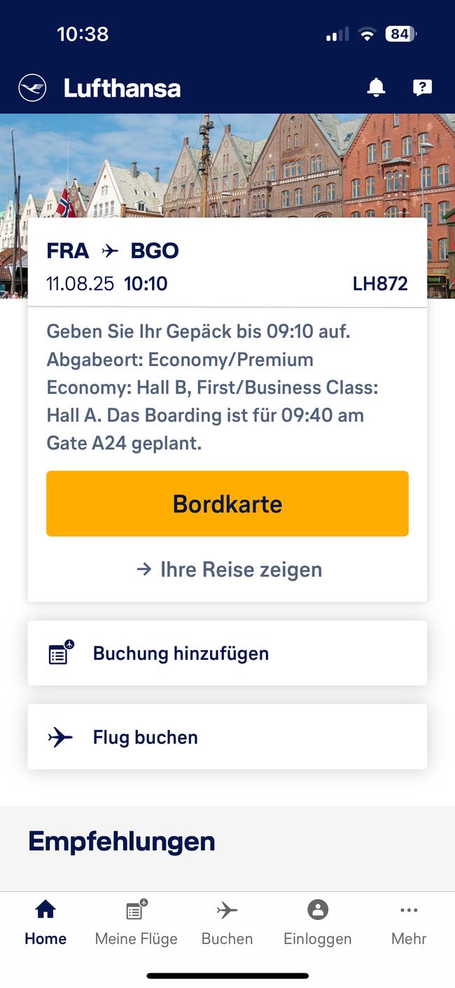 Elektronisches Flugticket