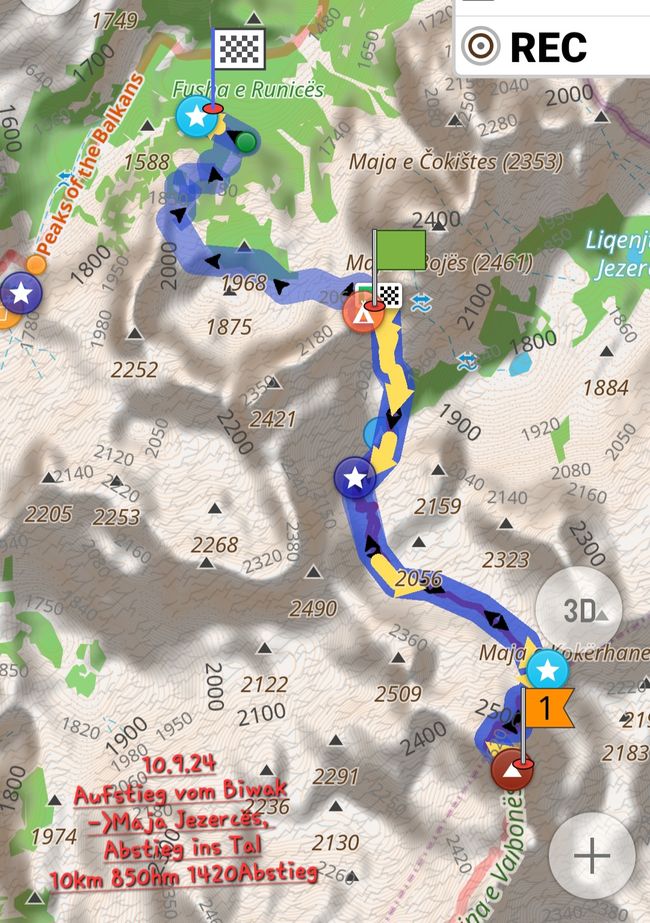 9.9.24 Aufstieg zum Maja Jezercës 2694m