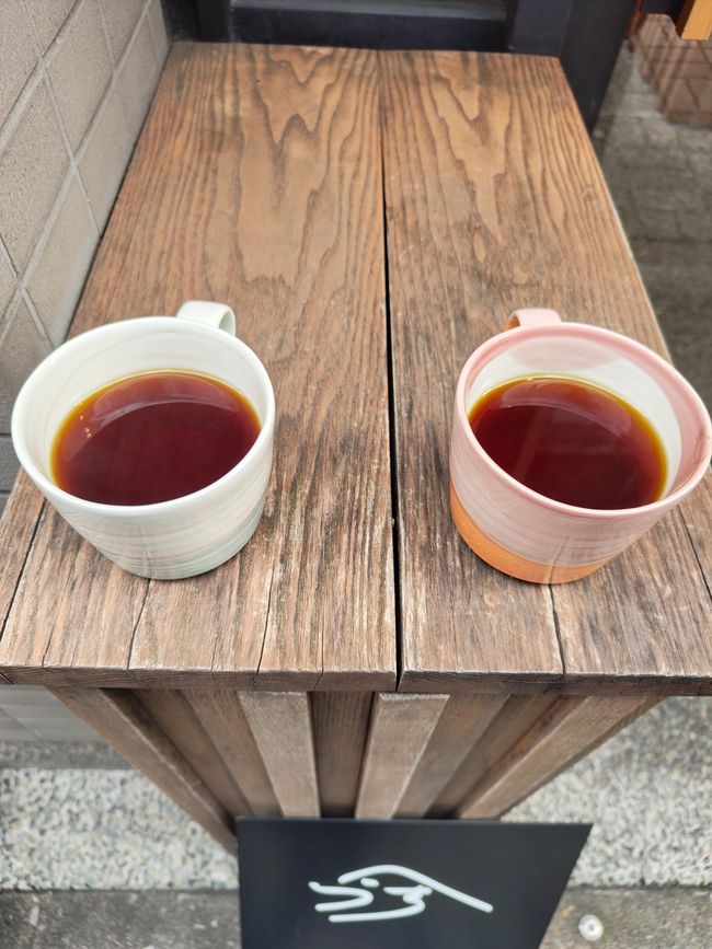 Première action à Kyoto : d'abord un café