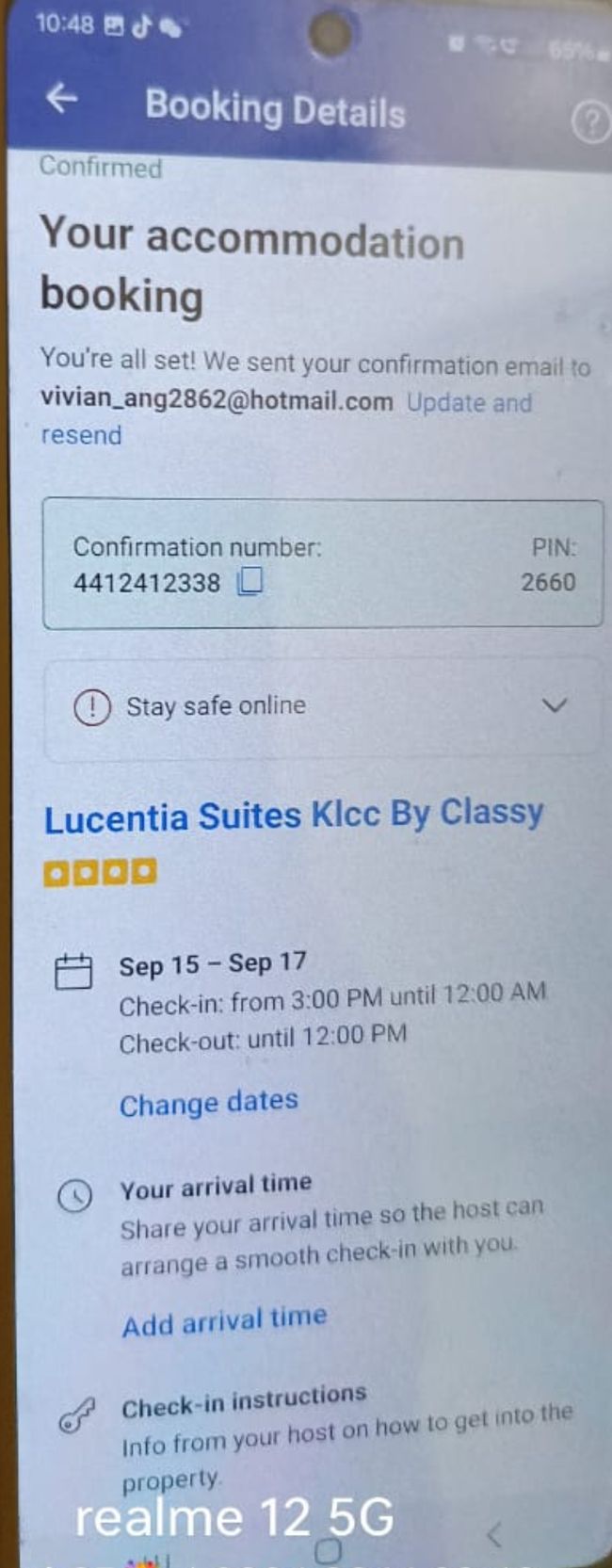 I am the mother of three children. I was thinking that since the school holiday started, I wanted to take them to experience a two-day trip to Kuala Lumpur tomorrow.
Little did I know, when I contacted Lucentia Suites by KLCC Clarss... suddenly today, when I reached out, I was worried that I had contacted them too early, but they mentioned we haven’t made a payment, even though I had asked before about how the payment works. I thought to myself, thank goodness I didn't make the payment. When I called earlier, their attitude was quite tough, so I returned home; my children had already settled down to sleep when I called again. He said sorry... I asked, sorry, are we going to sleep on the street tomorrow? So, everyone, don't fall into this trap. People are acting, and the universe is watching.