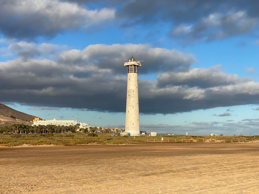 Wahrzeichen von Morro Jable auf Fuerte, der Leuchtturm