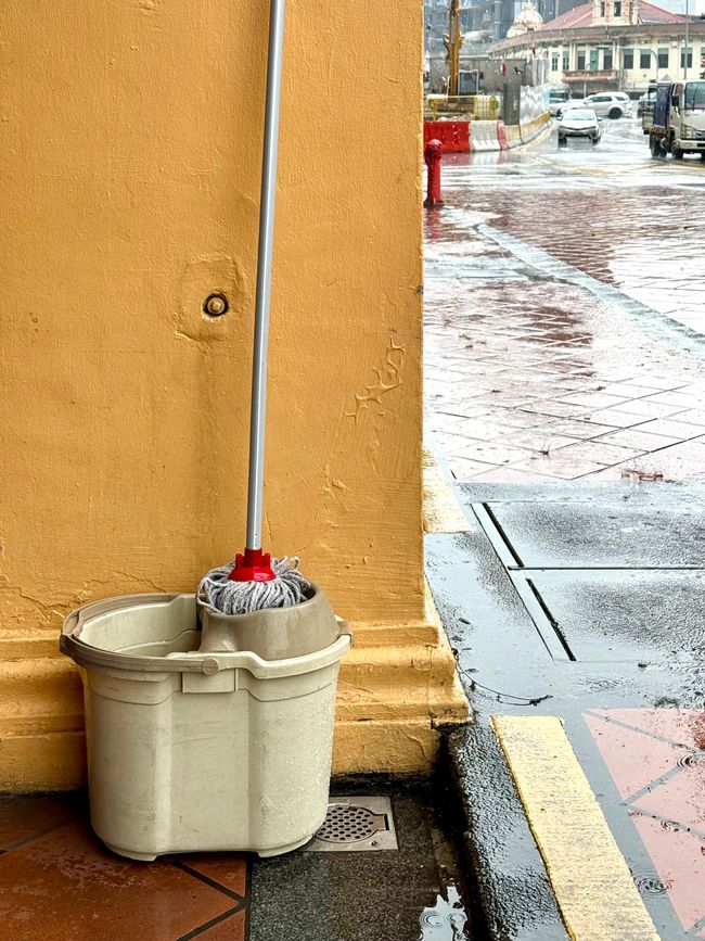 Auch in Singapur kann es regnen