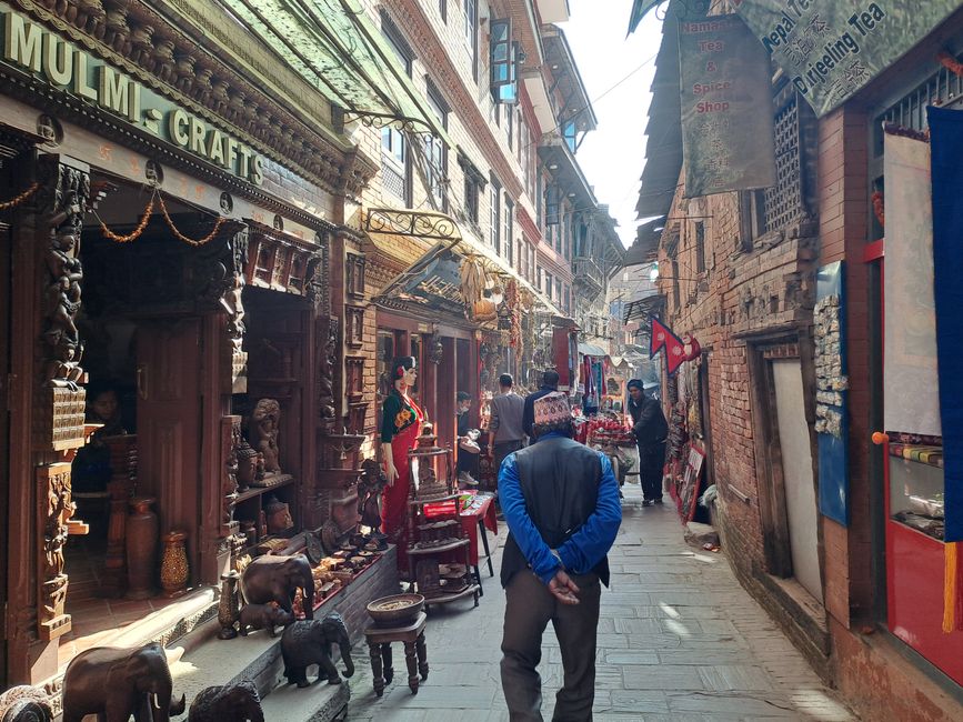 Street sales in the beautiful alleys of Bhaktapur.