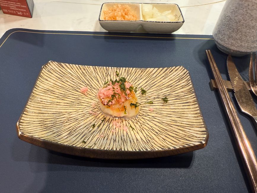 Comida Omakase el primer día.